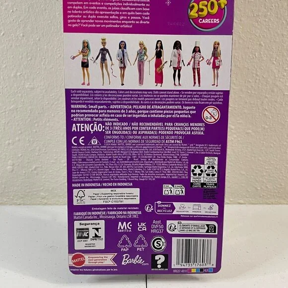 Barbie Ice Skater Doll With Trophy Pink Outfit & Accessories, New - Picture 8 of 9